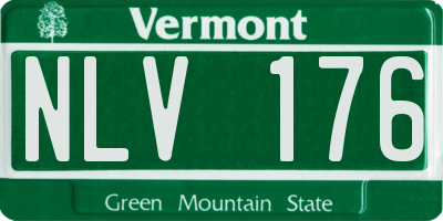 VT license plate NLV176