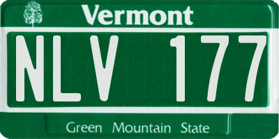 VT license plate NLV177
