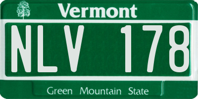 VT license plate NLV178