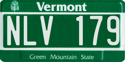 VT license plate NLV179