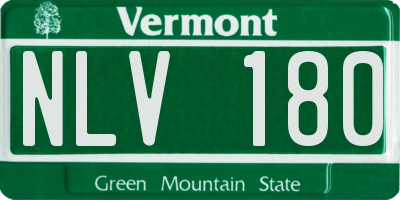 VT license plate NLV180