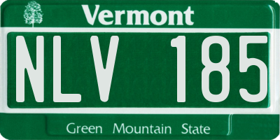 VT license plate NLV185