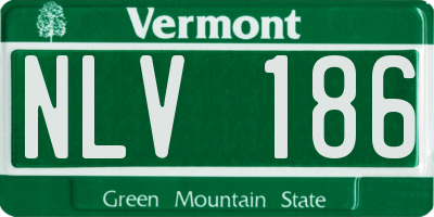VT license plate NLV186