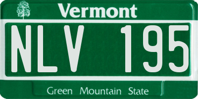 VT license plate NLV195