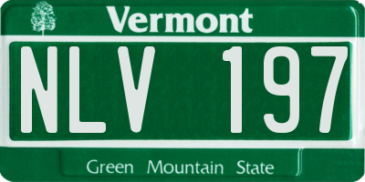 VT license plate NLV197
