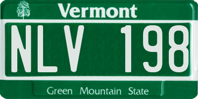 VT license plate NLV198
