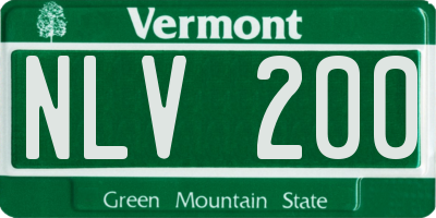 VT license plate NLV200