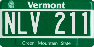 VT license plate NLV211