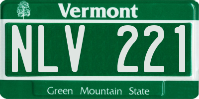 VT license plate NLV221
