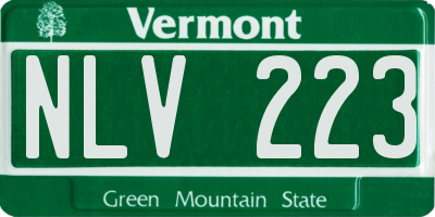 VT license plate NLV223