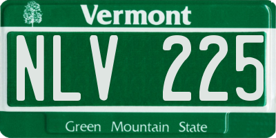 VT license plate NLV225
