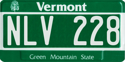 VT license plate NLV228