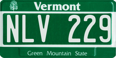 VT license plate NLV229