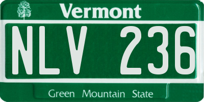 VT license plate NLV236