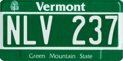 VT license plate NLV237