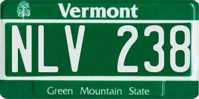 VT license plate NLV238