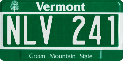 VT license plate NLV241