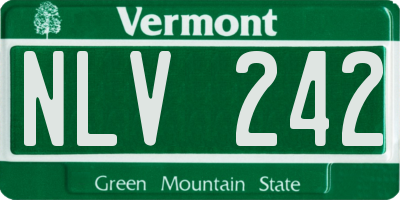 VT license plate NLV242