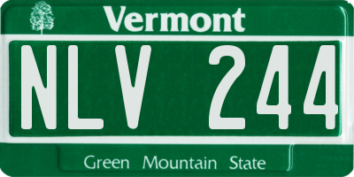 VT license plate NLV244