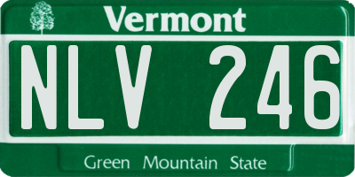 VT license plate NLV246