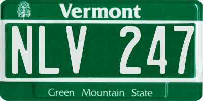 VT license plate NLV247