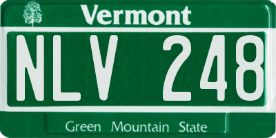 VT license plate NLV248