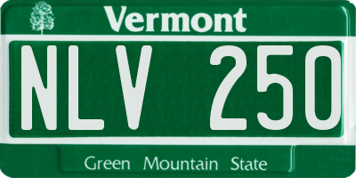 VT license plate NLV250