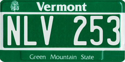 VT license plate NLV253