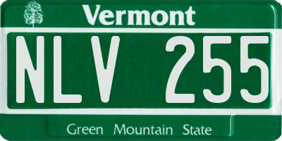 VT license plate NLV255