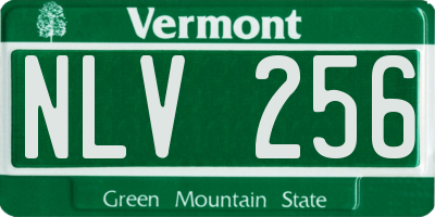 VT license plate NLV256