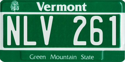 VT license plate NLV261