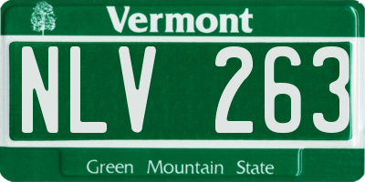 VT license plate NLV263