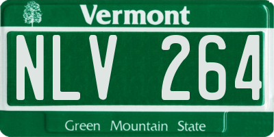 VT license plate NLV264