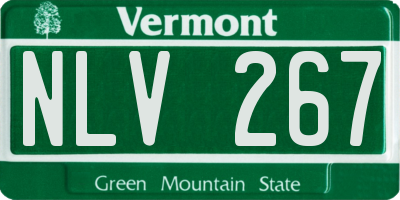 VT license plate NLV267