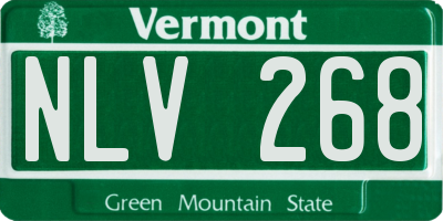 VT license plate NLV268
