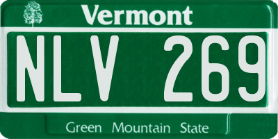 VT license plate NLV269