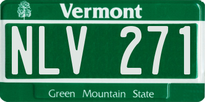 VT license plate NLV271