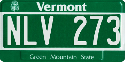 VT license plate NLV273