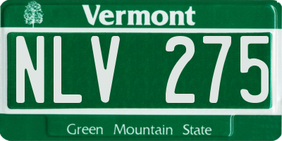 VT license plate NLV275