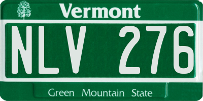 VT license plate NLV276