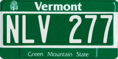 VT license plate NLV277