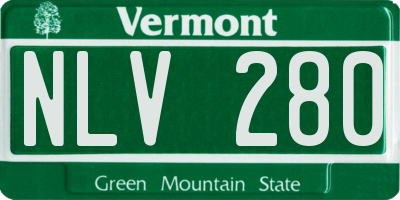VT license plate NLV280