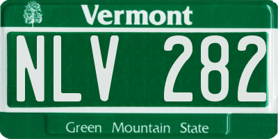 VT license plate NLV282