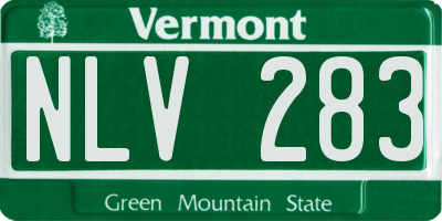 VT license plate NLV283