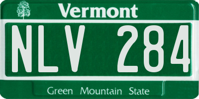 VT license plate NLV284
