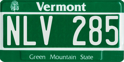 VT license plate NLV285