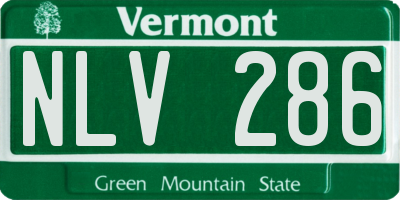 VT license plate NLV286