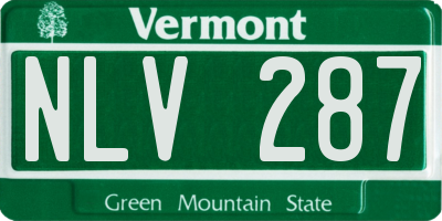 VT license plate NLV287