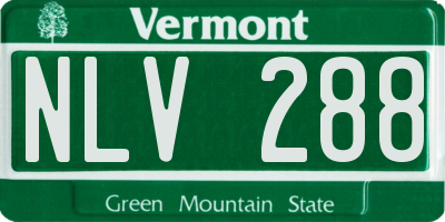 VT license plate NLV288