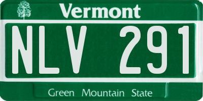 VT license plate NLV291